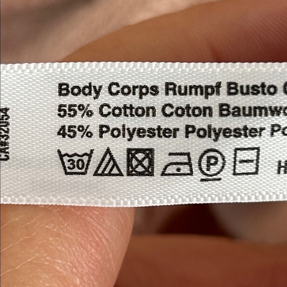 Anthropologie Saturday Sunday Texture Cotton Long Sleeve Dress Medium Cream Pink - Picture 13 of 14